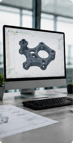 CAD tasarım ekranı